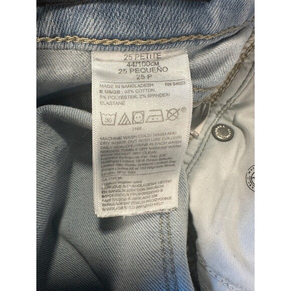 Banana Republic Wmns 25 Mid Rise Straight Jeans Light Blue Premium Denim Casual - Picture 7 of 8